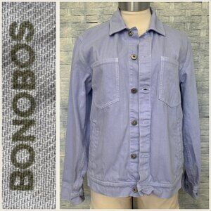 BONOBOS‎ Light Wash Denim Trucker Jacket Men XS Casual Button Front Blue